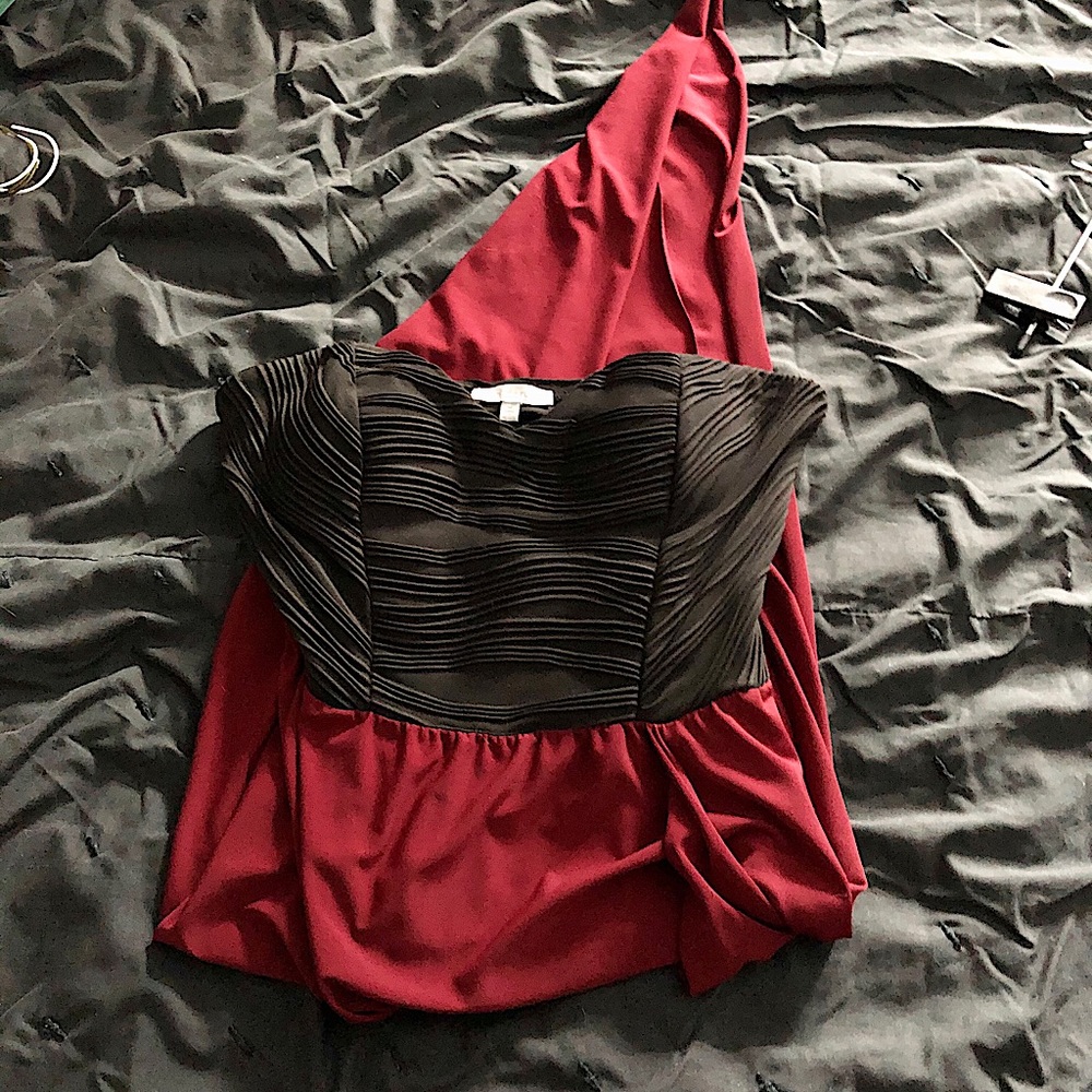 Charlotte Russe Sweetheart Neckline Maroon Dress
